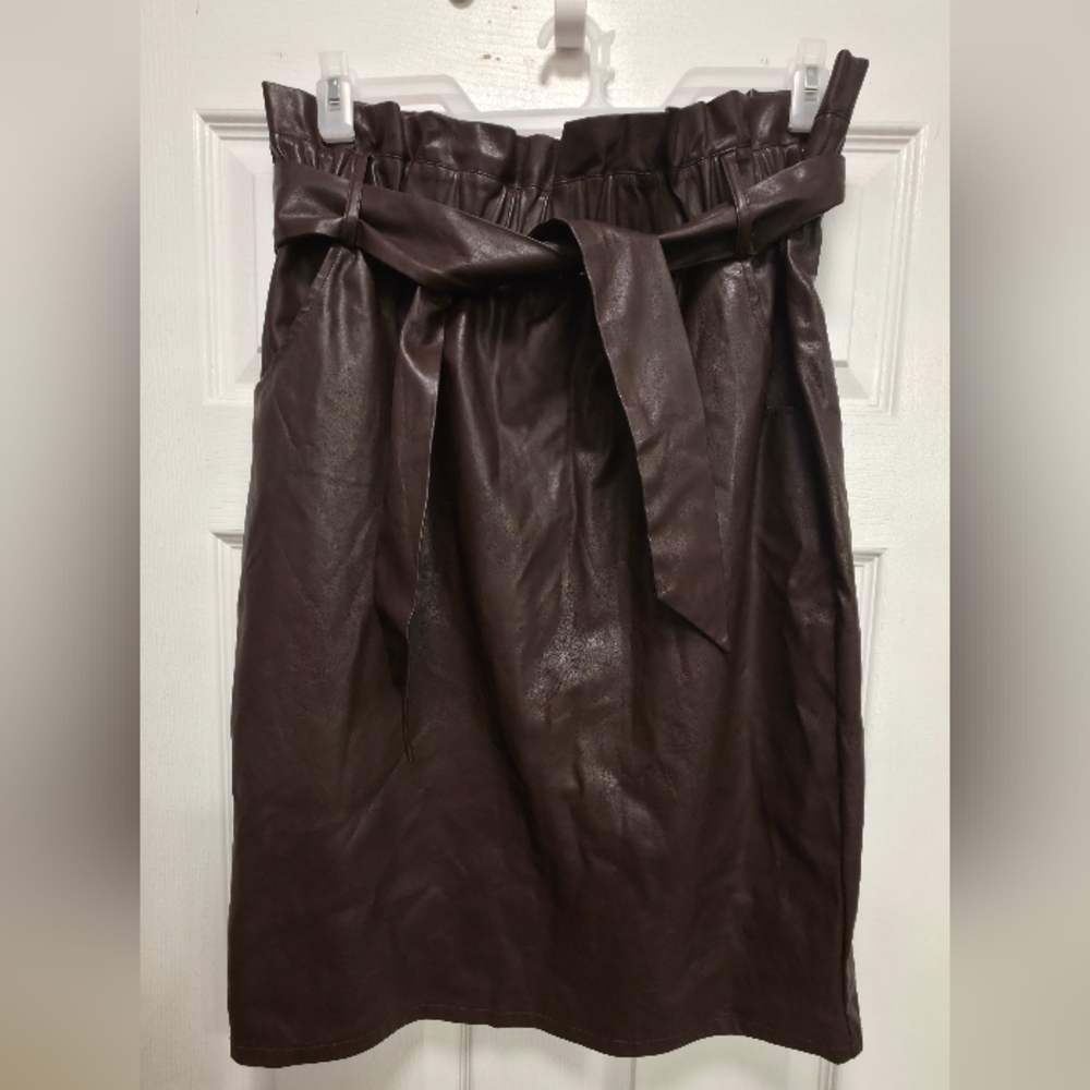 Womens Time and Tru Dark Brown Pencil Skirt